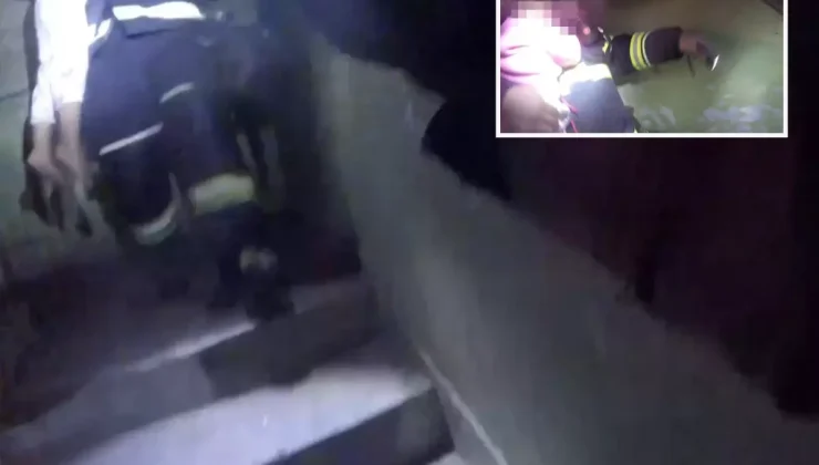 Diyarbakır’da 2’si çocuk 7 kişinin etkilendiği yangın kask kamerasına yansıdı