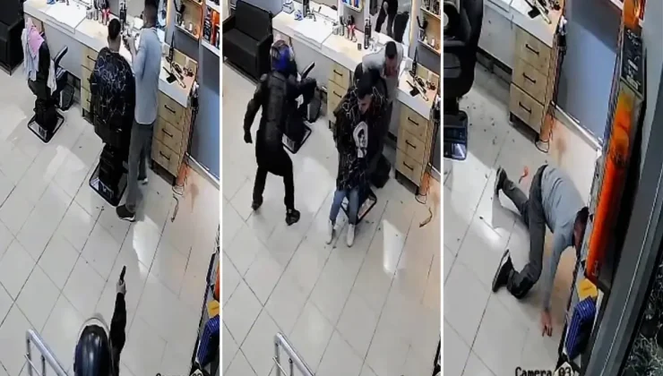 Dükkana girip berbere kurşun yağdırdı! Dehşet anları kamerada