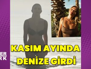 Ecem Karavus, kasım ayında denize girdi