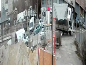 Esenyurt’ta fazla yük kamyonu devirdi