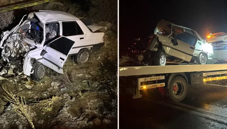 Kahramanmaraş’ta devrilen otomobilin sürücüsü ile eşi öldü