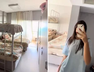 Kaldığı yurdun manzarasını paylaştı, görenler gözlerine inanamadı