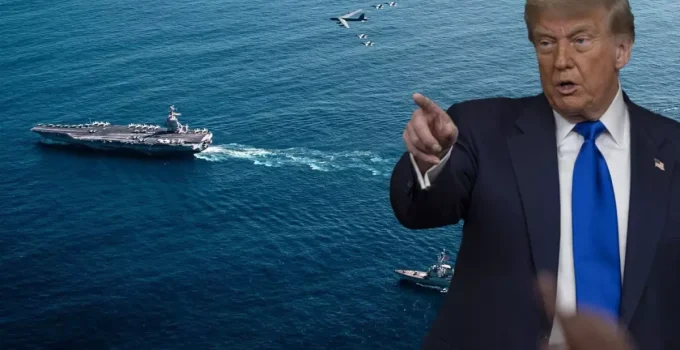 Karayipler’de savaşın ayak sesleri! ABD filosuna savaş uçağı eşlik etti