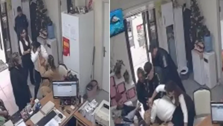 Muhtar ve vatandaş arasında kıyasıya kavga kamerada