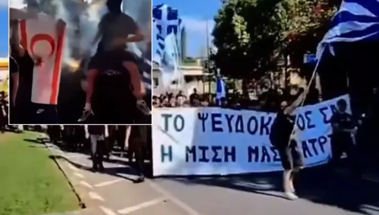 Rumlardan sınırda bayrak yakma provokasyonu! KKTC’den sert tepki