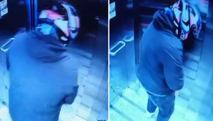 Skandal olay anbean kamerada! Kuryenin asansörde yaptığı mide bulandırdı
