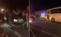 Tam bir can pazarı! Tur otobüsü ve otomobil çarpıştı