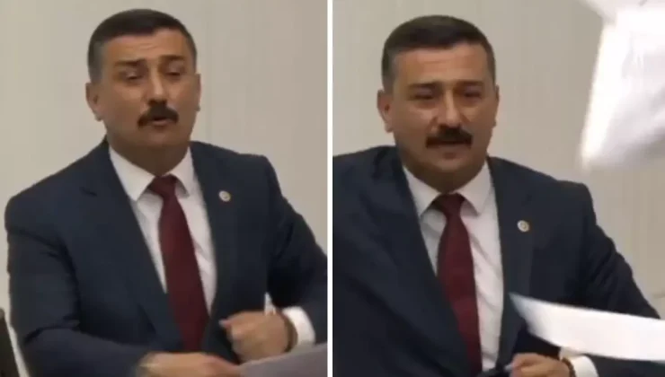 TBMM’de Fatih Altaylı protestosu! Elindeki kağıtları fırlattı