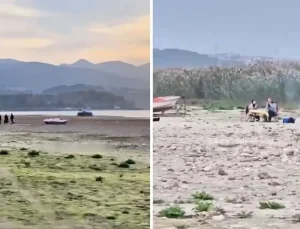 Türkiye’nin ünlü gölü kurumak üzere: "Suyun olduğu yerde mangal yapıyor"