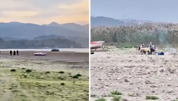 Türkiye’nin ünlü gölü kurumak üzere: "Suyun olduğu yerde mangal yapıyor"