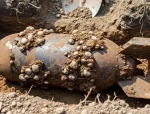 80 yıllık bomba kenti savaş alanına çevirdi