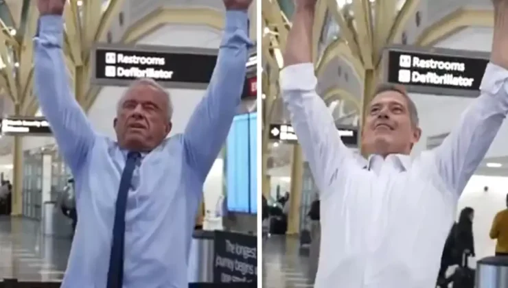 ABD’li bakanlar havalimanında barfiks yarışına girdi