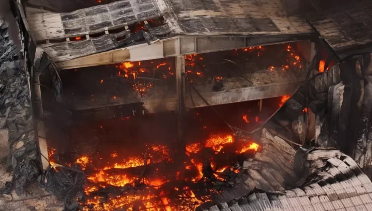 Alev alev yanan fabrika küle döndü! Biri bitmeden diğeri başladı