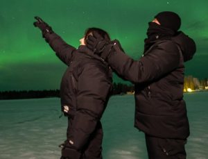 Arda Güler ile Duru Nayman, kuzey ışıklarını seyretti