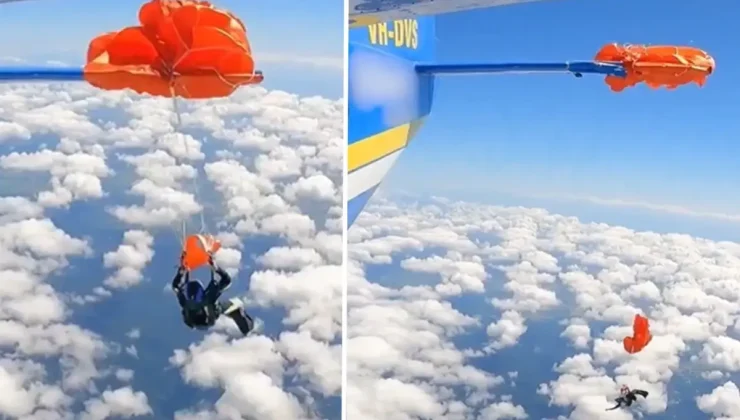Avustralya’da nefes kesen olay: Paraşütçünün yedek paraşütü uçağın kuyruğuna takıldı