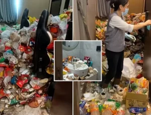 Çin’deki otelde şok edici manzara: Oyun bağımlısı misafir çöp dağı bıraktı