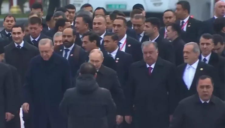 Cumhurbaşkanı Erdoğan Türkmenistan’da! Bir yanında Putin diğer yanında Pezeşkiyan