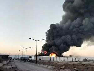 Denizli’de filtre sistemi üretilen fabrikada yangın