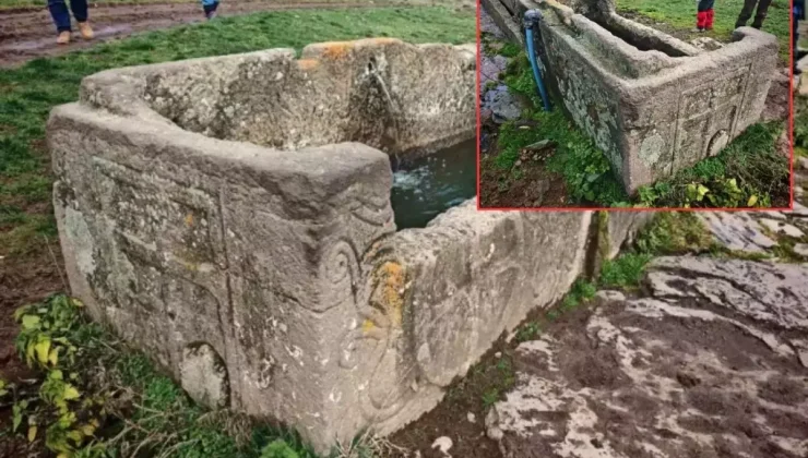 Doğa yürüyüşünde tarihi keşif! Lahiti oluk diye kullanmışlar