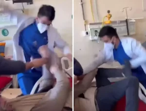 Doktor, ”bana saygı göster” diyen hastayı sedye üzerinde defalarca yumrukladı