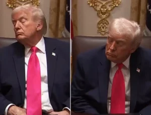 Dünya Trump’ın bu görüntülerini konuşuyor! Kabinede dondu kaldı