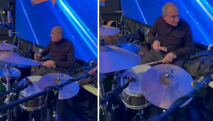 Ermenistan Başbakanı Paşinyan davul çalarken görüntülendi