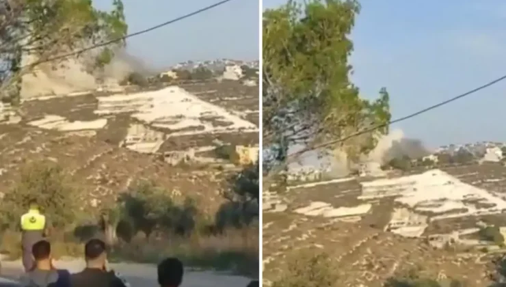 İsrail yine Lübnan’ı vurdu! İşte bölgeden gelen ilk görüntüler