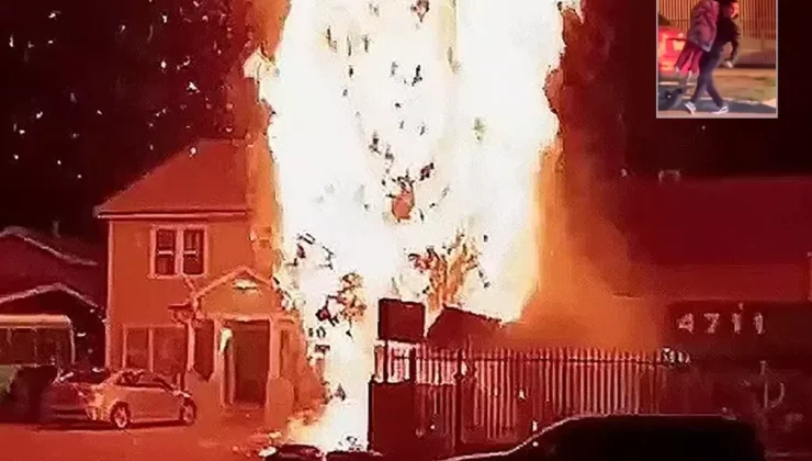 Kahraman sağlık görevlisi, küçük kızı alevlerin içinden aldı