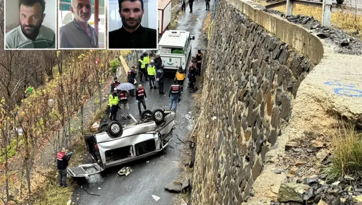 Kamyonet bariyerleri aşıp alt yola düştü! 3 kişi hayatını kaybetti