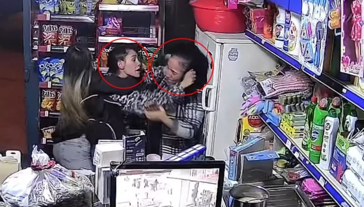 Markette gelin-kayınvalide kavgası! Kamera olan biteni anbean kaydetti