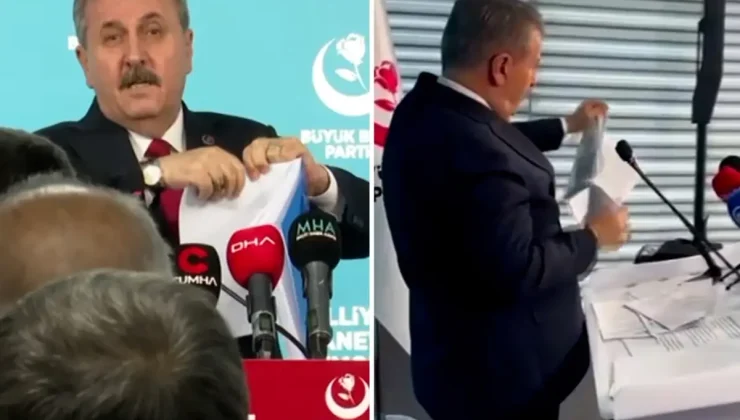 Mustafa Destici’yi küplere bindiren rapor! Kameralar önünde yırtıp attı, salon ayakta alkışladı