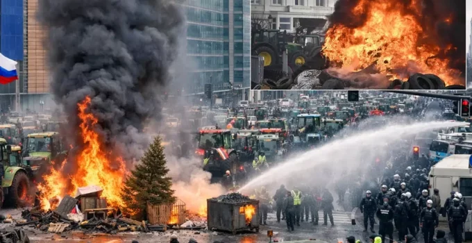 Ortalığı yakıp yıkan çiftçiler Avrupalı liderlere geri adım attırdı
