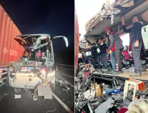 Osmaniye’de yolcu otobüsü, TIR’a arkadan çarptı: 6 ölü, 11 yaralı