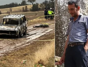 Resmen vahşet! Yanmış otomobilin yanında bulunan cesedin başı kayıp