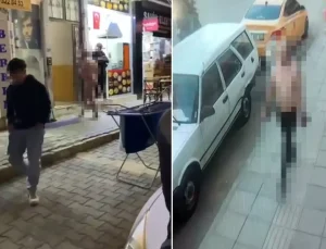 Rus turist sokakta çırılçıplak dolaştı! Polis apar topar gözaltına aldı