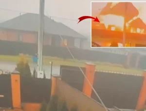 Rusya’da bir evde gaz patlaması! O anlar saniye saniye kamerada
