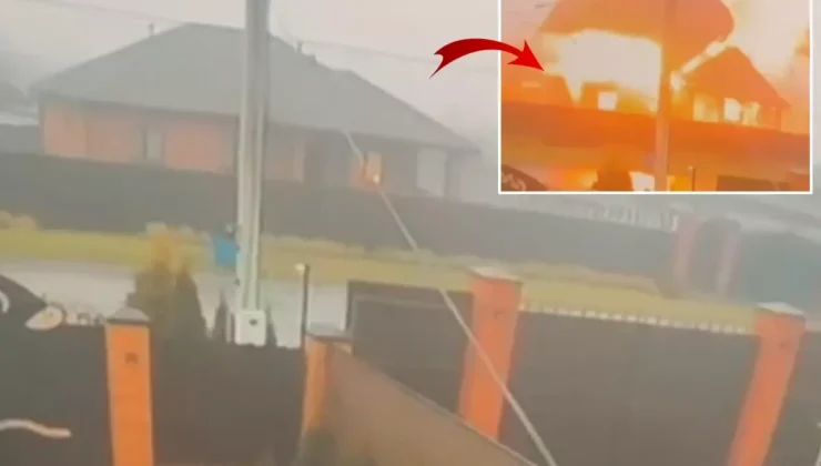 Rusya’da bir evde gaz patlaması! O anlar saniye saniye kamerada