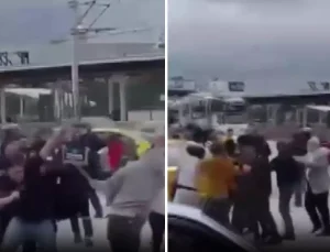 Sokak ortasında meydan savaşı! Demir sopalarla birbirlerine acımadan vurdular