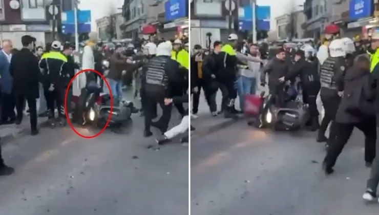 Taksiciler TAG sürücüsü zannettikleri kuryeye saldırdı! Görüntüler ortaya çıktı