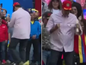 Trump’ın vurmaya hazırlandığı ülkenin lideri mitingde dans etti