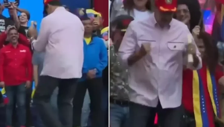 Trump’ın vurmaya hazırlandığı ülkenin lideri mitingde dans etti