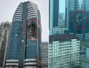 Ülkenin başkenti alarm sesleriyle yıkıldı! Gökdeleni dronla vurdular