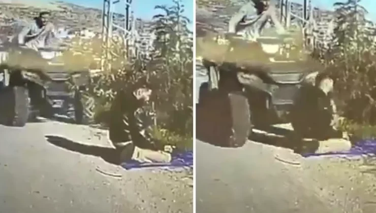 Yol kenarında namaz kılan Filistinliye aracıyla çarptı