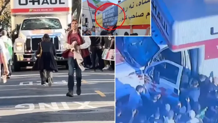 ABD’deki İran protestosuna kamyonla daldı! Çok sayıda yaralı var