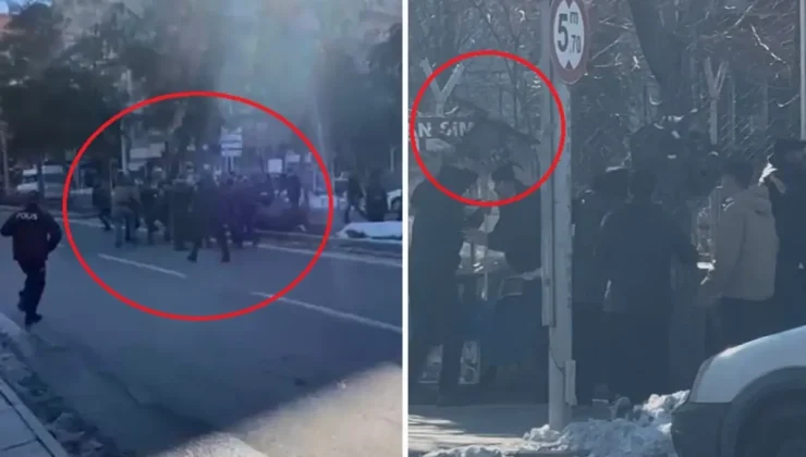 Adliye çıkışında tekmeli yumruklu kavga