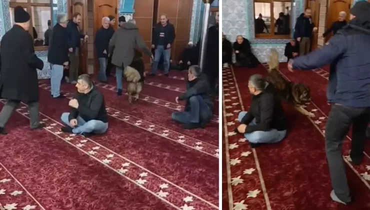 Bir anda camiye daldı! Cemaatin yarısı kaçtı, yarısı kahkahaya boğuldu