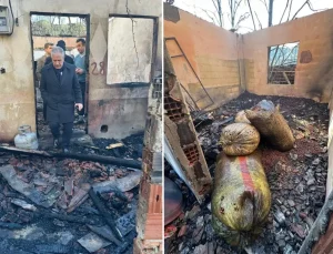 Bir yıllık emek dakikalar içinde yandı, 3 ton fındık kül oldu