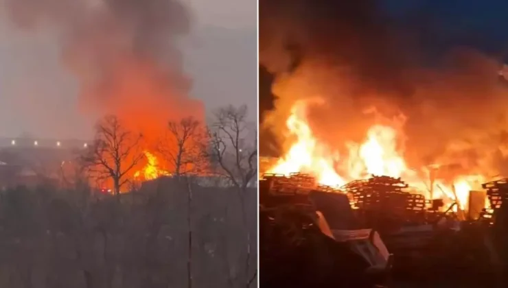 Bursa’da ahşap palet fabrikasında yangın paniği