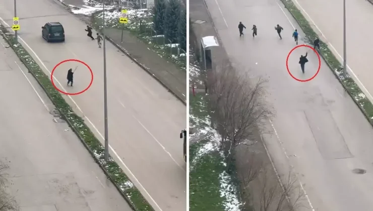 Bursa’da özel halk otobüsü şoförü çocukları sopayla kovaladı