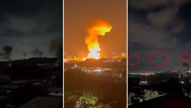 Çok sayıda patlamanın yaşandığı Venezuela’dan ilk görüntüler